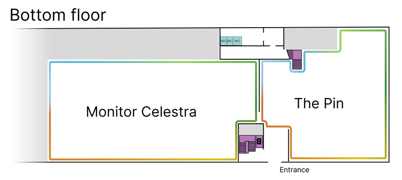 A map of the bottom floor of the conference
